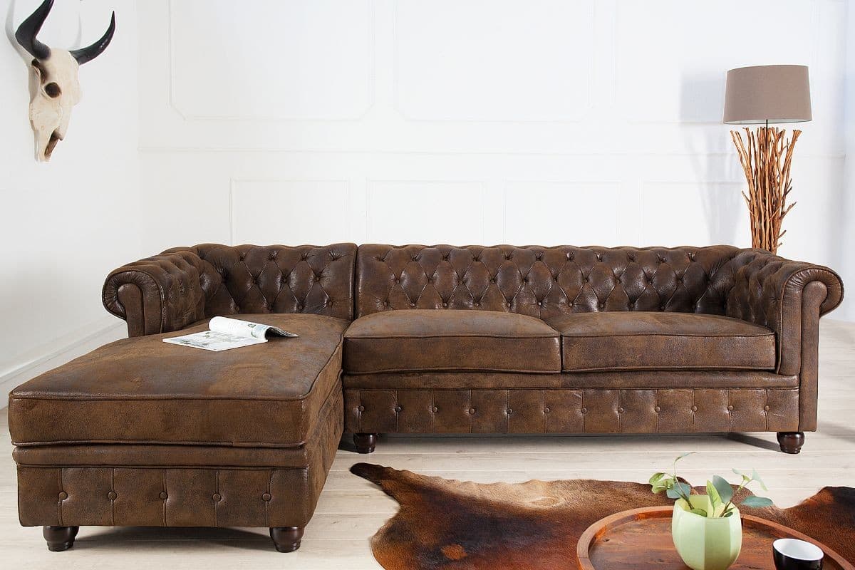  Chesterfield Sofa in India (Furniture) Soft Comfortable Seats Easy Clean Washable Fabric 