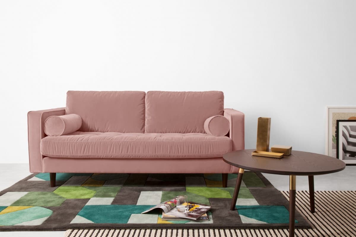  Two Seater Sofa in Nepal (Loveseat) Silk Polyester Rayon Fabrics Metal Frame 