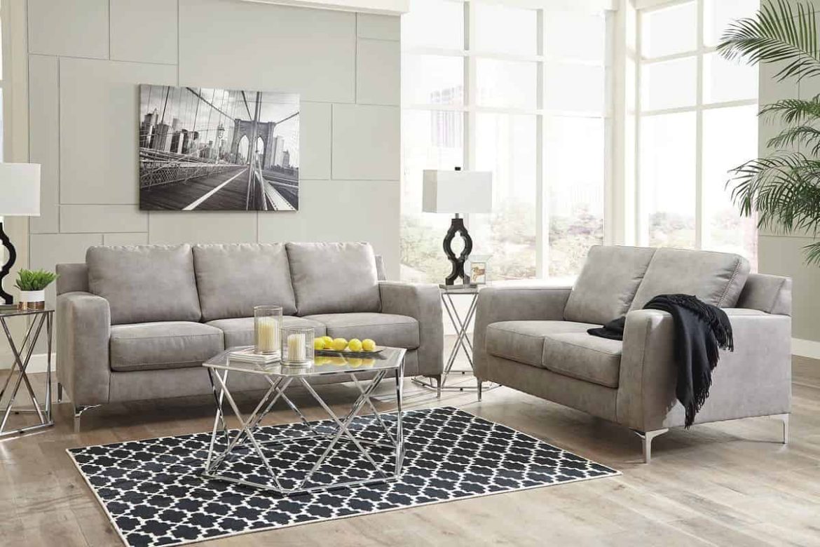 Steel Sofa in Chennai; Stainless Frame Linen Fabric (65 138 CM)