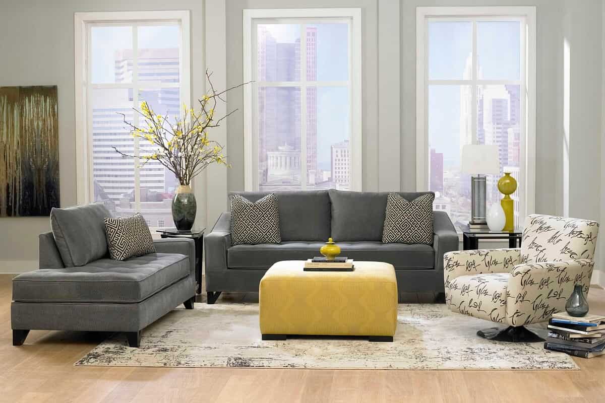  Huntington House Sofa (Couch) Modern Contemporary Style Sturdy Frame Soft Fabric 