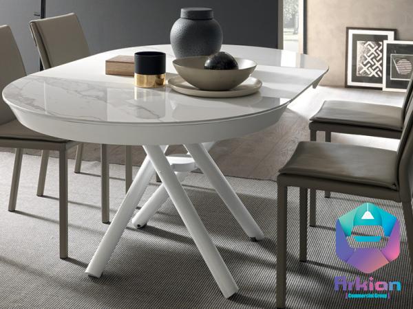 Extendable round dining table | Buy at a cheap price