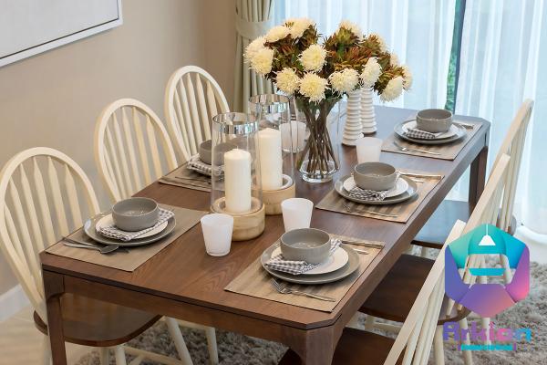 Dining table decor purchase price + photo