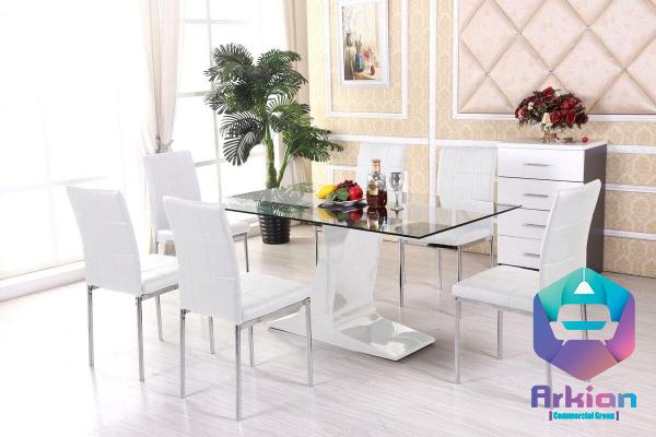 Buy glass dining table and chairs + best price