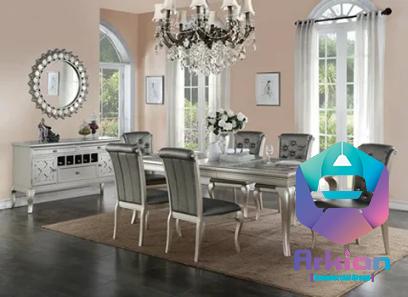 silver dining chairs set with complete explanations and familiarization