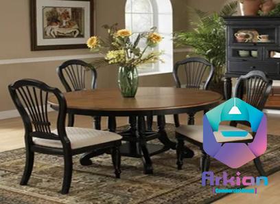 The price of bulk purchase of dining table set for 4 round is cheap and reasonable